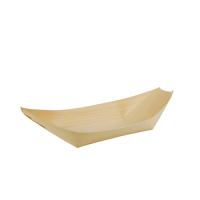 Disposable Serving Pieces Wood Boat, Natural, 21.5x10cm (Pack 50)