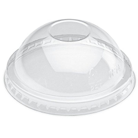 Disposable Ice Cream Tub Domed Clear Lid to fit 4oz (Pack 50)