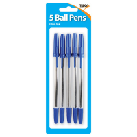 Tiger Ball Pens Blue Ink (Pack 5)