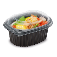 Cookipak Black Microwaveable Container 450ml (Pack 80)