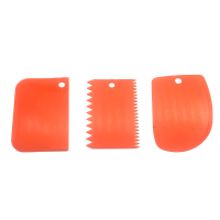 Plastic Comb and Scraper Set of 3 11.5 X 8cm (Pack 3)