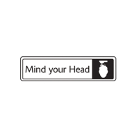 Door Sign Mind your Head with Symbol