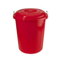 Plastic Bucket & Lid 1040 Red 40 Litre