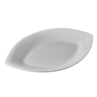 Melamine Boat Plate White 28x18cm