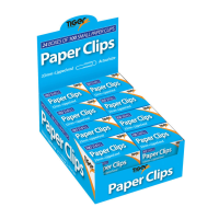 Tiger Box of 100 Paper Clips 33mm