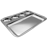 Stainless Steel Masala Dosa Thali Plate 5 Compartments
