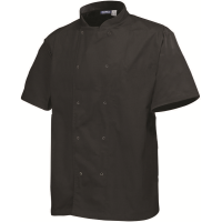 Chef's Jacket Short Sleeve Black XXL