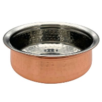 Copper Plated Hammered Handi 13.5cm