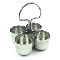 Stainless Steel 4 Cups Pickle Stand No 3 (7x5.5cm)