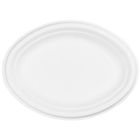 Vegware Compostable 10" Bagasse Oval Plate (Pack 50)