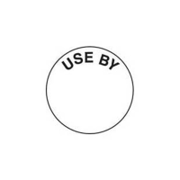 Removable Use By White Round Labels 25mm / 1" (Pack 1000)