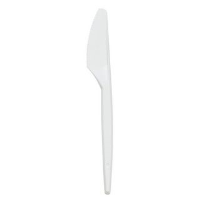 White Plastic Disposable Knives (Pack 100)