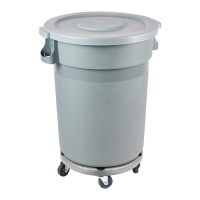 Dustbin with Dolly Flat Lid 120 Litre