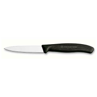 Victorinox SwissClassic Paring Knife with Pointed Tip Black Handle 8cm