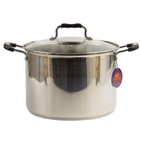 Royal Cuisine Stainless Steel Stock Pot & Glass Lid Induction 26cm
