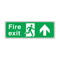 Self Adhesive Fire Exit Arrow Up Sign