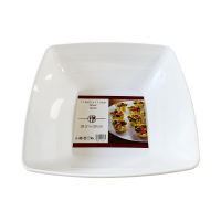 Square White Plastic Dispoable Serving Bowl 28cm x 28cm