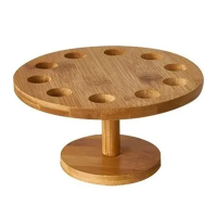 Bamboo Round Display Tray for 10 Cones 18 x 9cm