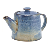 Genware Terra Porcelain Aqua Blue Teapot 50cl/17.6oz