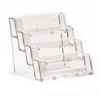 Clear Plastic Business Card Holder 4 Bays