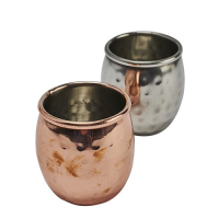 Copper Hammered Barrel Shot Cup