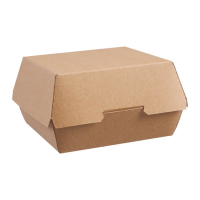 Large Kraft Clamshell Boxes 135/115 × 125/105 x 75mm (Pack 250)