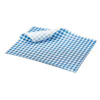Printed Gingham Greasepoof Blue 250x200mm (Pack 1000)