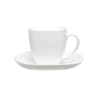 Lotusia White Cup & Saucer 22cl (Includes 6 cups & 6 saucers)