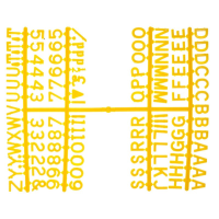 1/2" Letter Set - (660 characters) Yellow