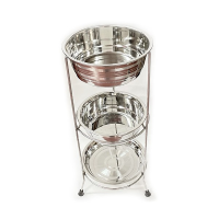 Steel Wash Bowl Stand with 3 Bowls