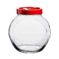 Bella Glass Spice Jar with Red Lid 200ml
