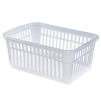 Whitefurze Plastic Handy Basket 45cm Clear