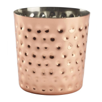 Serving Cup Copper Plated Hammered 8.5x8.5cm