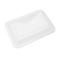 Clear Lid for Black Rectangular Microwaveable Plastic Container 16oz (Pack 300)