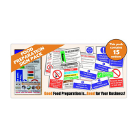 Food Preparation Sign Pack Contains 15 Notices