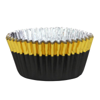 Black with Gold Foil Trim Cupcake Cases (Pack 30)