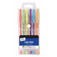 Just Stationery Neon Gel Pens In Assorted Colours (Pack of 6)
