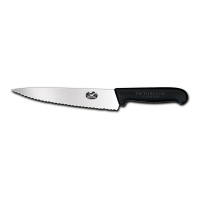 Victorinox Fibrox Handle Chefs Knife with Serrated Edge 22cm