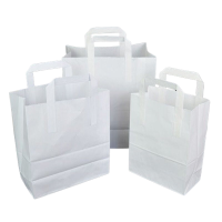SOS White Carrier Bags Large (Pack 250)