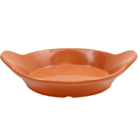 Vlencia Collection Thermo Set Resin, Round Eared Dish, 23.5x14.5x4cm 355ml, Terracotta