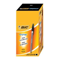 BIC Cristal Medium Black Ballpoint Pen (Pack 50)
