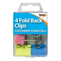 Tiger Fold Back Clips (Pack 4)
