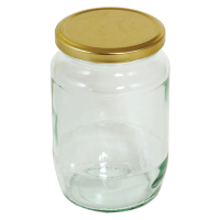 Tala Round Preserving Glass Jar with Gold Screw Top Lid 900ml / 32oz