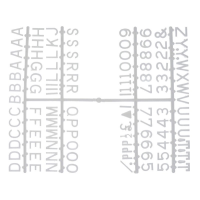 1/2" Letter Set - (660 characters) White