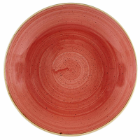 Churchil Stonecast Berry Red Coupe Large Bowl 12"