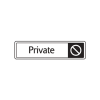 Door Sign Private with Symbol