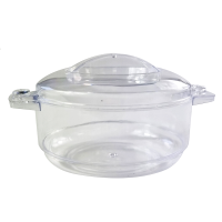 Clear Plastic Dessert Cup / Ramkein with Locking Lid 100ml (Pack 6)