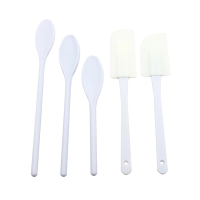White Spoon & Spatula Set of 5 (Pack 5)