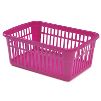 Whitefurze Plastic Handy Basket 45cm Pink
