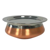 Copper Handi Serving Dish 16cm with lid
